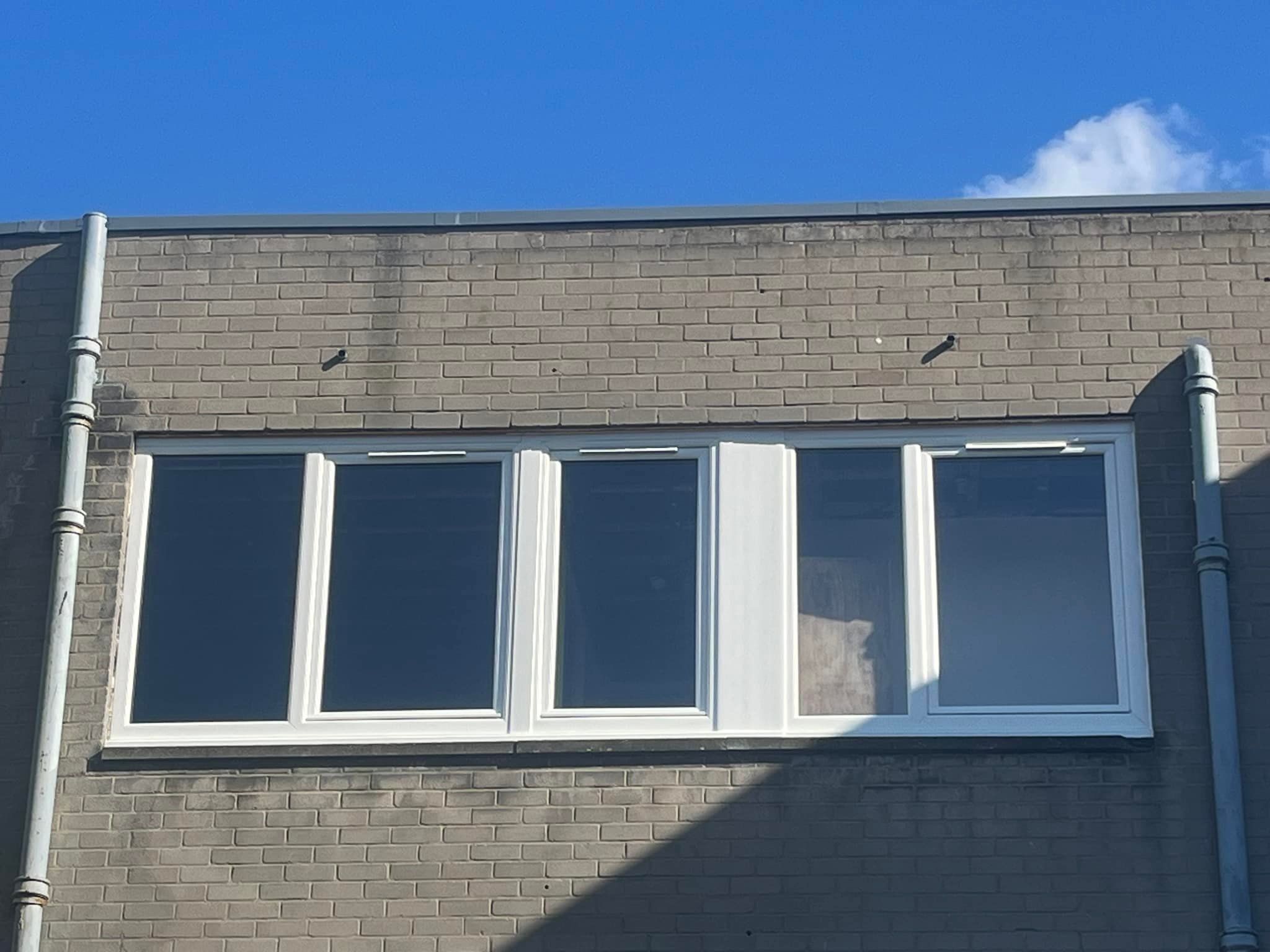 Row of Case windows on office